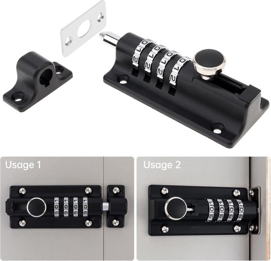 Jhubers Goods - Beugelslot voor fietsen met 4-cijferige code, U-model, veilig slot Jhubers Goods - Beugelslot voor fietsen met 4-cijferige code, U-model, veilig slot