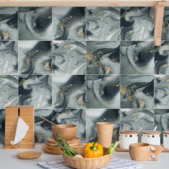 Adesivi per piastrelle cucina malaga senape 15x15 cm - confezione 20 adesivi | Leroy Merlin