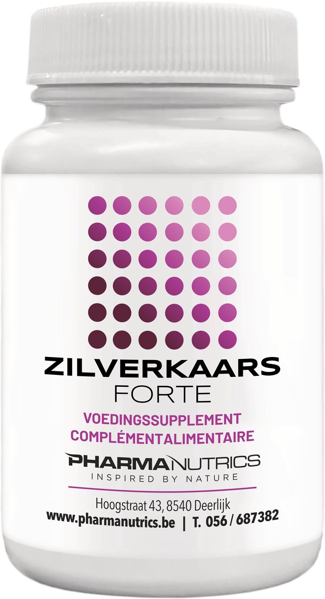 ZILVERKAARS FORTE 60 V-CAPS PHARMANUTRICS - menopauze- natuurlijke oplossing - overgangsklachten - glutenvrij- geen additieven