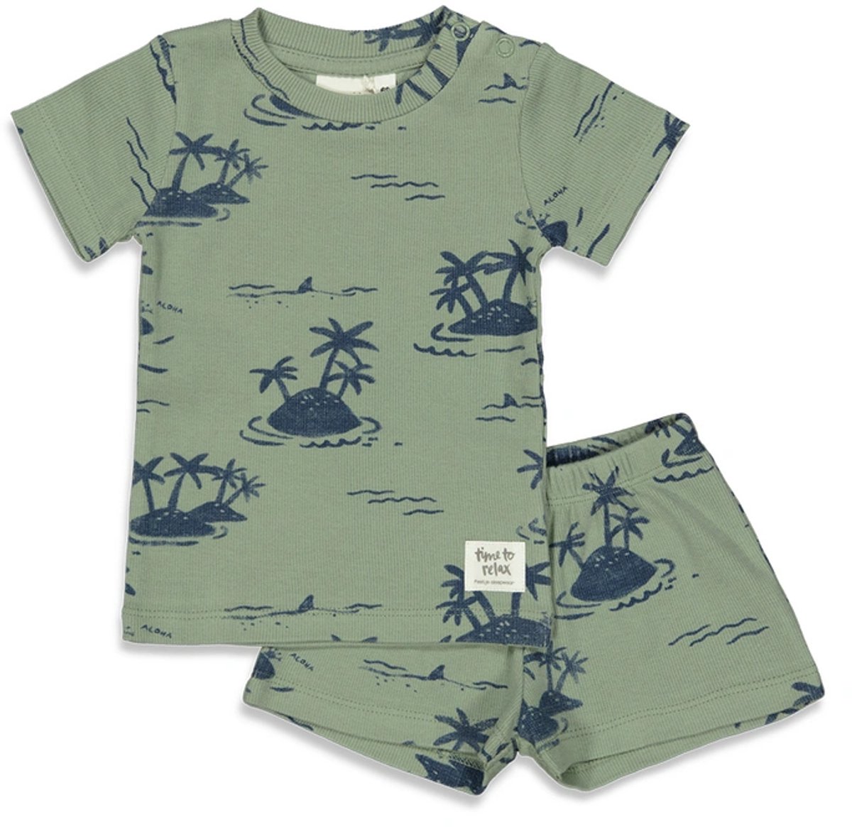 Feetje Shortama Palm Parker - Green Premium Sleepwear MT. 56