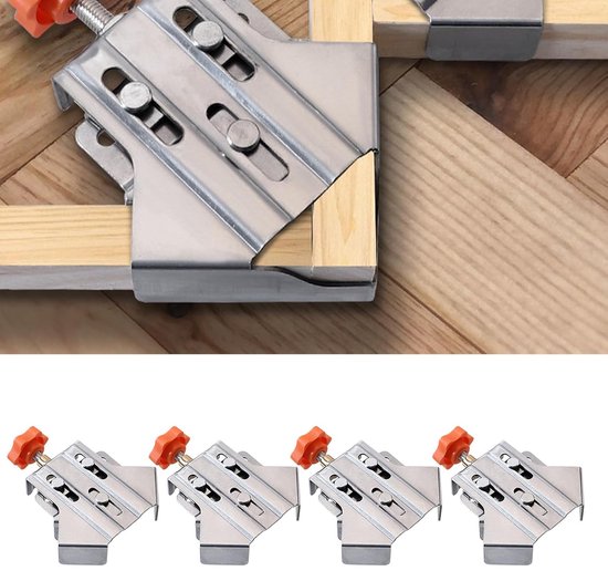 4Pcs 90 Degree Angle Clamps, Right Angle Clamp with Adjustable Swing Angle, Fixing Clips for Woodworking van Merkloos — afbeelding 2