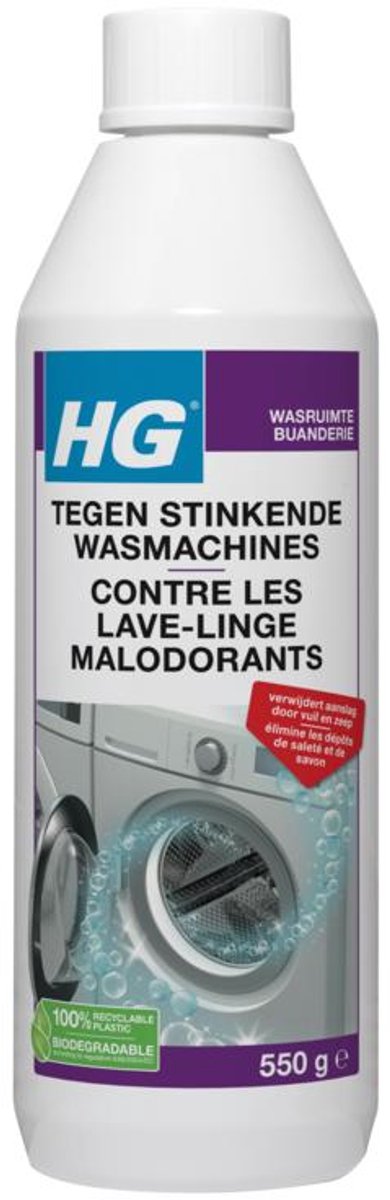 2x HG Stinkende Wasmachine Reiniger 550 gram