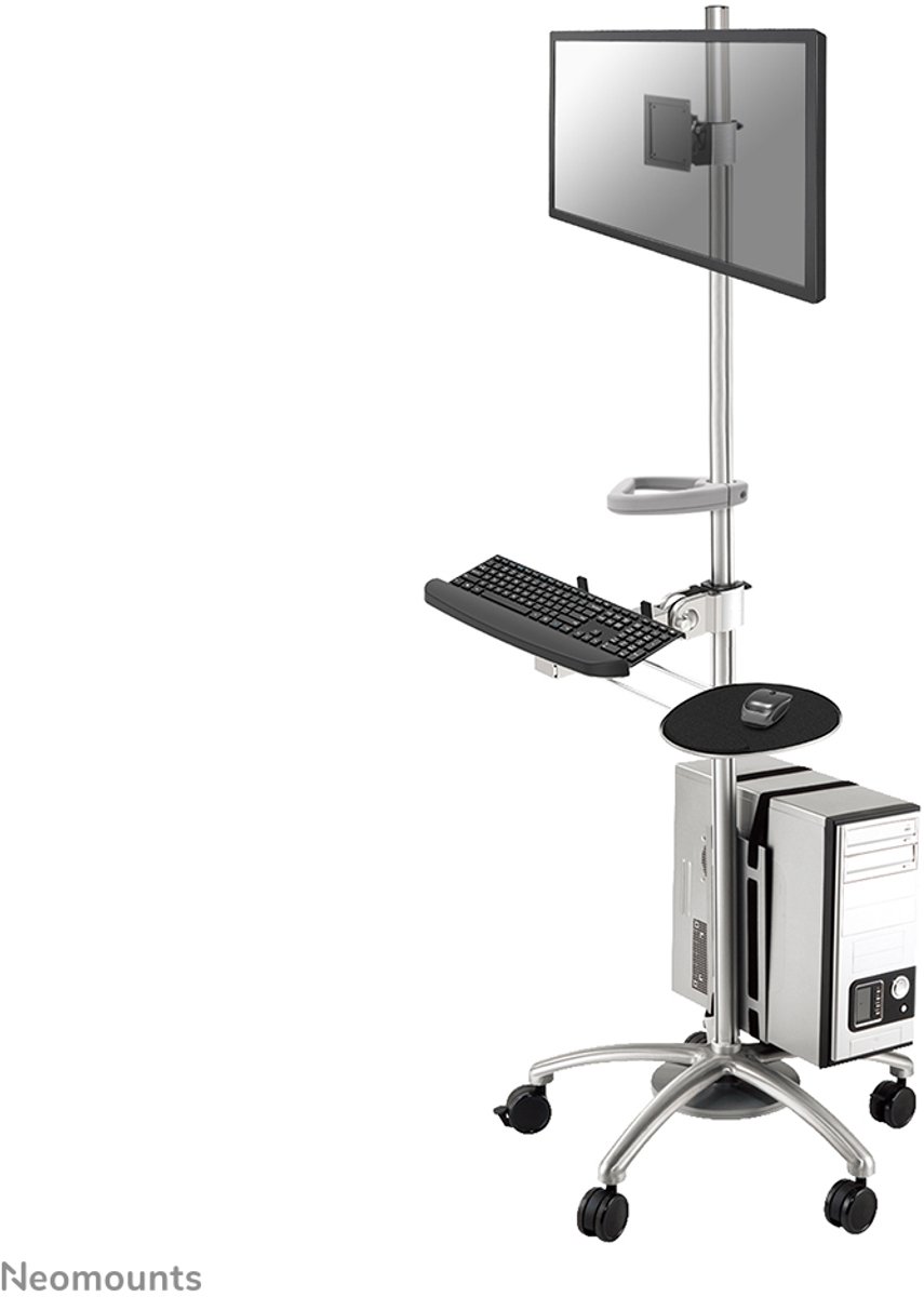 Neomounts by Newstar FPMA-MOBILE1800 werkstation - t/m 27" - Zilver
