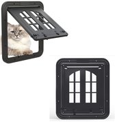 ABS Kattenklep Voor Binnendeuren – Met 4-weg Slot & Magnetische Sluiting – Geschikt Voor Katten En Kleine Honden – Inclusief Montagemateriaal