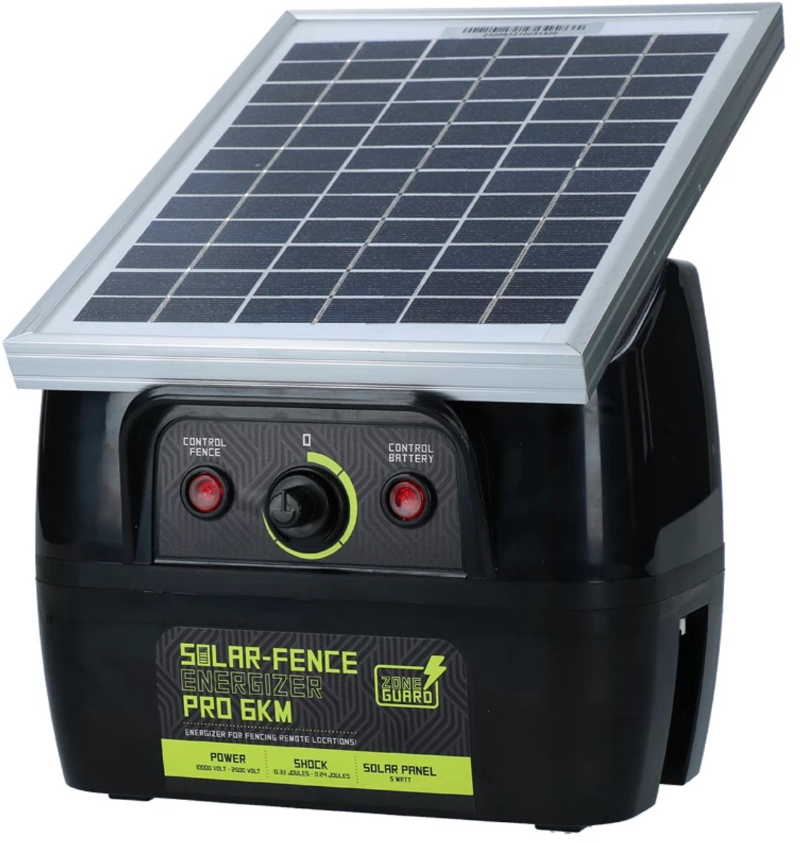 Zoneguard Solar Fence Energizer Pro – Schrikdraadapparaat op Zonne-energie – Bereik tot 6 km – Voor Mobiele Afrastering