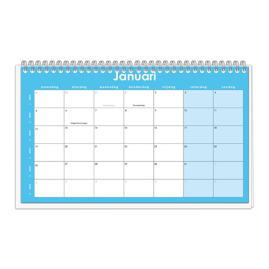 Huurdies - 2026 bureaukalender - Blauw