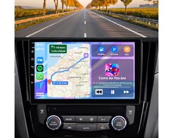 Autoradio 4/64 met Carplay en Android auto | Geschikt voor Nissan Qashqai J11 en X-Trail 3 2013-2018 | Radio scherm met Navigatie | 2013 2014 2015 2016 2017 2018 | X trail xtrail T32