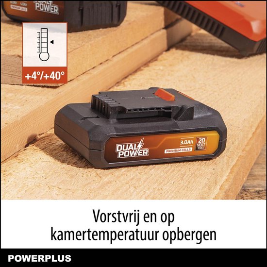 Dual Power batterij POWDP9021 - 20V, 2.0Ah - accu voor 20V toestellen