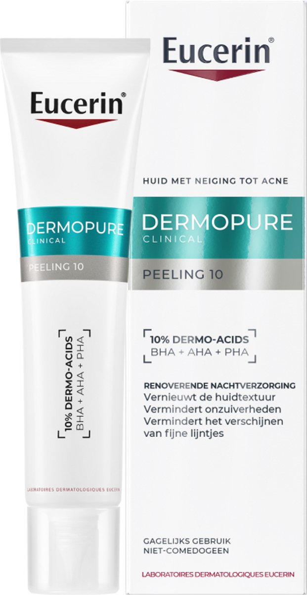 Eucerin DermoPure Clinical Peeling 10 Renoverende Nachtverzorging - Peeling - Neiging tot acne - 40ml