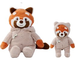 Simba Toys Plush - Knuffel rode panda zittend - 21cm - beige