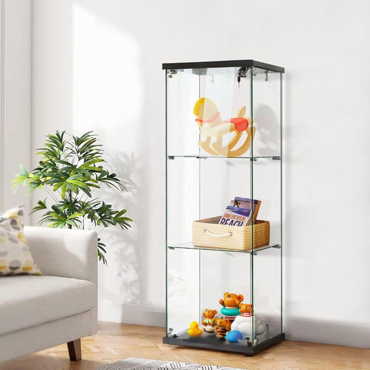 Vitrinekast met Glas - Vitrinekasten Woonkamer - 125x43x37
