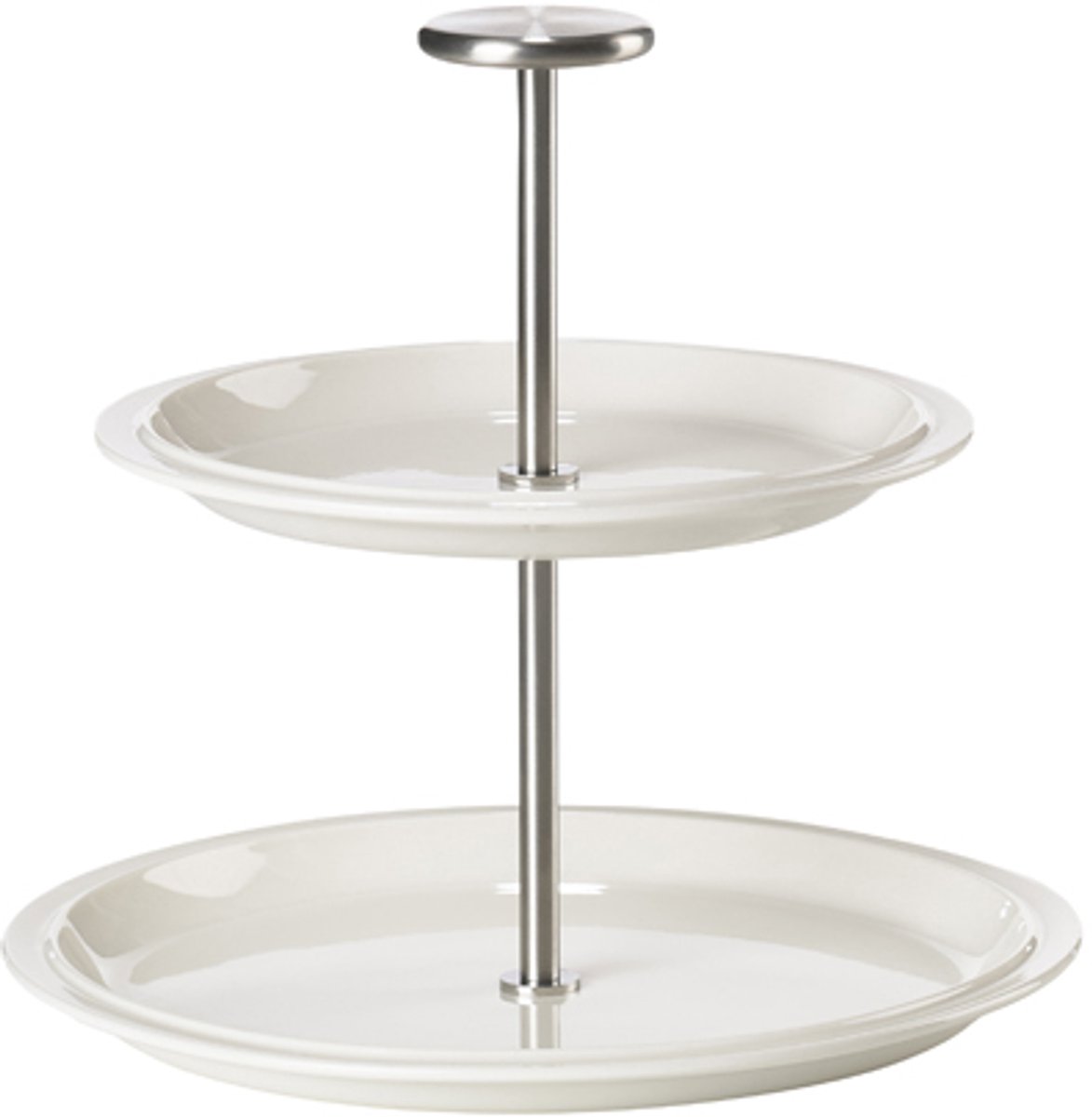 Zone Denmark Serveerstandaard, twee lagen Dia 20 x 21 cm Offwhite