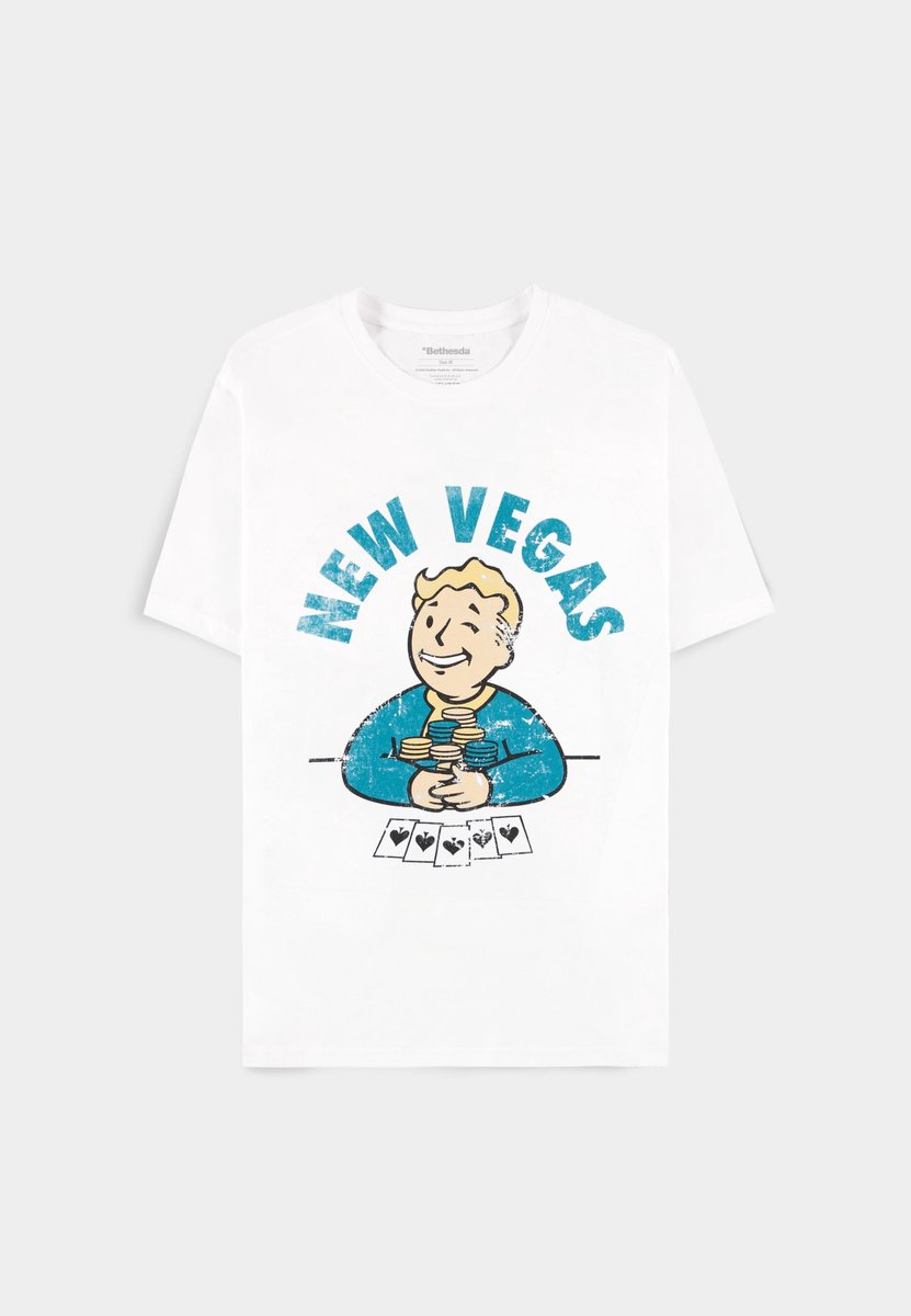 Fallout shirt New Vegas Card M Wit