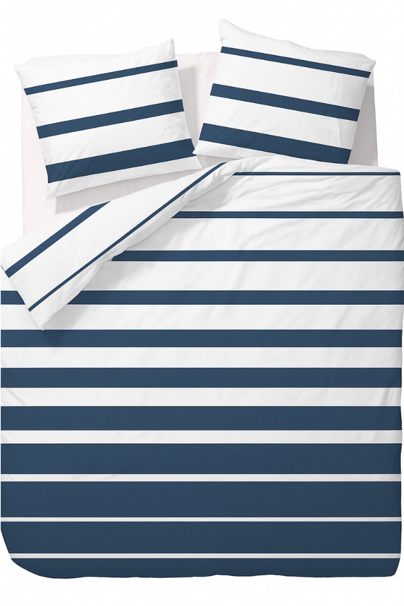 Ten Cate Dekbedovertrek 240 x 200 - Katoenen Lits-Jumeaux Dekbedovertrekset - 240x200/220 - Celia Summer Koningsblauw