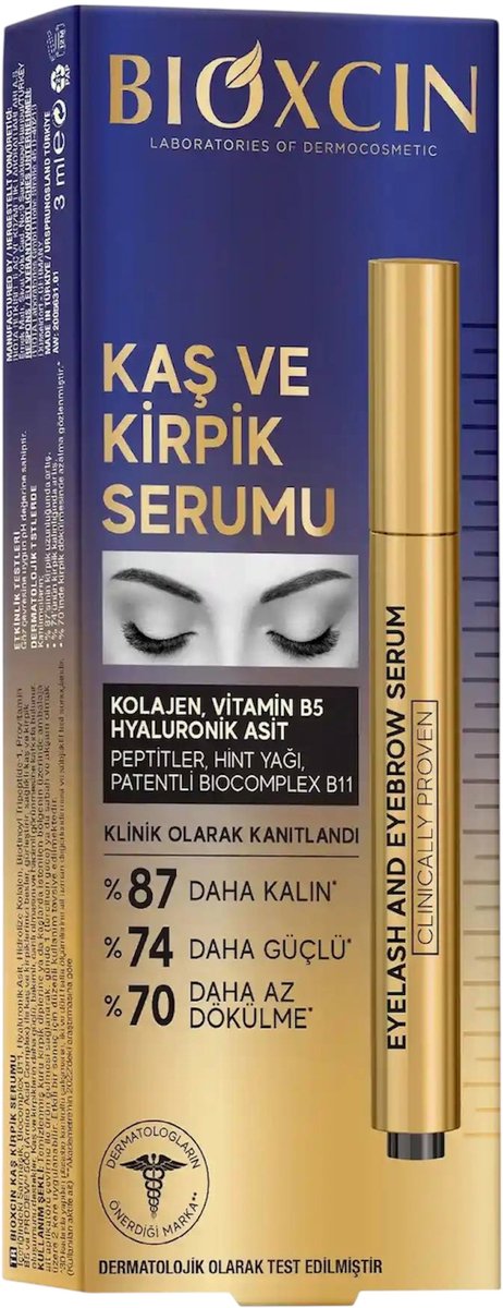 Bioxcin - Wimpers en Wenkbrauwen Serum - Collageen & Vitamine B5 - 3 ml
