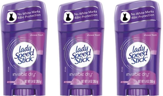 Lady Speedstick Invisible Dry - Shower Fraîche 3x 39.6g