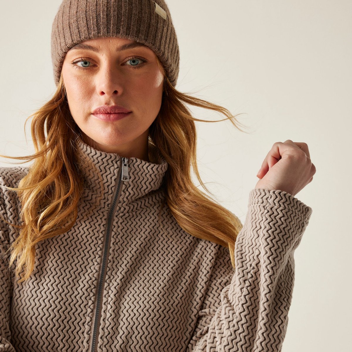 Heidy isolerend fleece vest voor dames Beige