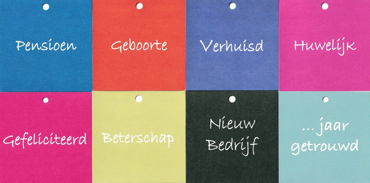 Bloemenkaartjes - 200 Stuks – Minikaartjes – 7 x 7 cm - Bloemist - Cadeau – BK-023
