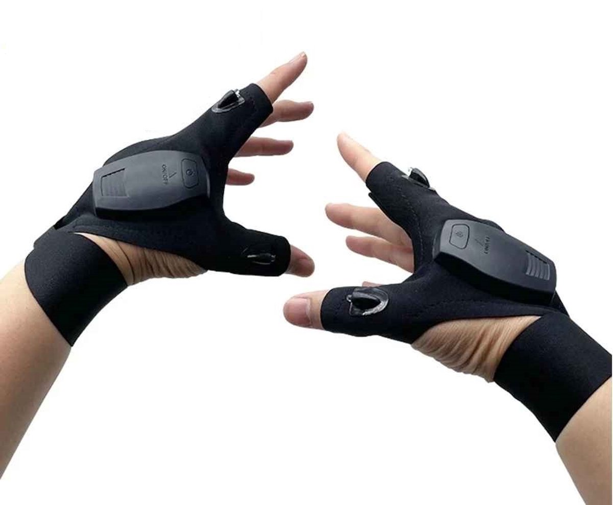 DrPhone FlashGlove LED Zaklamphandschoenen – Noodsituatie -Handsfree Verlichting – Katoen – Ademend & Comfortabel – Oplaadbaar – Links & Rechts Draagbaar – Voor Vissen, Kamperen, Wandelen & Klussen