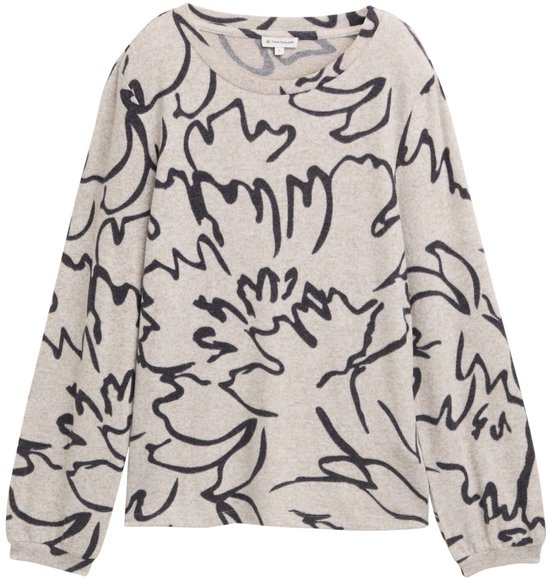 Tom Tailor Dames t-shirt Maat M Vrouwen Creme Viscose bol