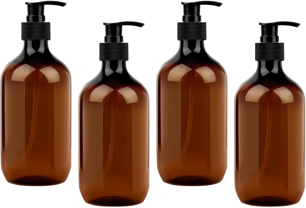EXCITAT 300ML Lotionfles - Plastic fles - Voor zeep, lotion, wasmiddel, vloeistof - 4 stuks