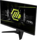 Zwarte MSI gaming monitor met groen MAG-logo, schuin van voren gezien.