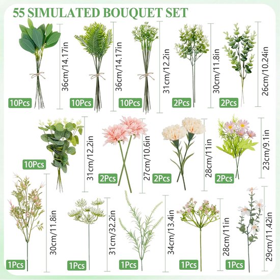 3 stuks kunstbloemen zoals echt, steekbloemen zijde, hortensia
