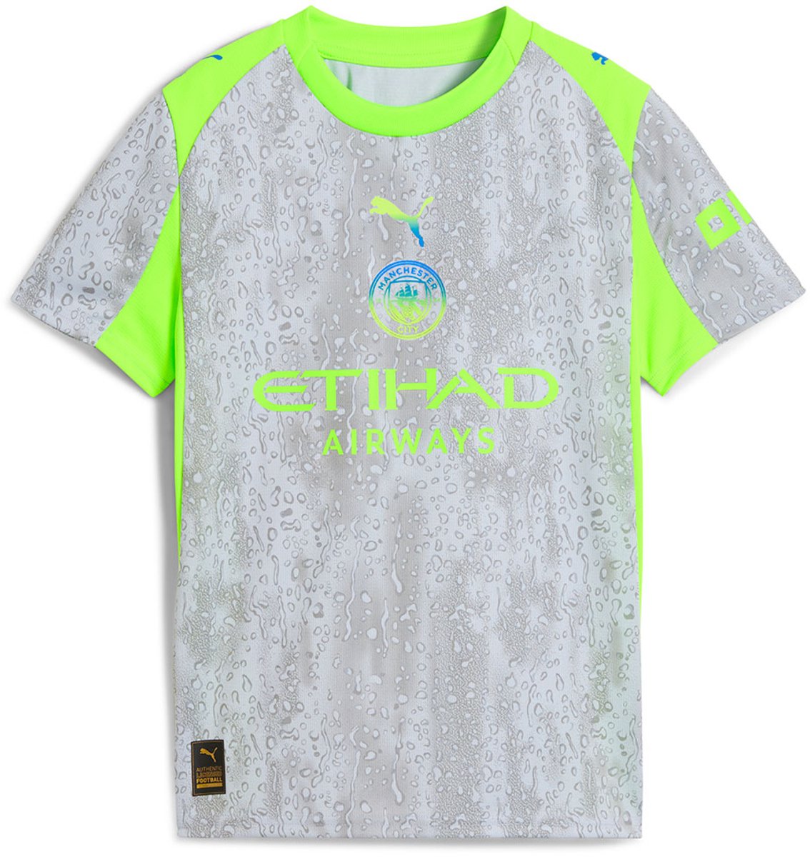 Puma Manchester City Fc 25/26 Replica Derde Korte Mouw T-shirt Junior Grijs 5-6 Years Jongens,Meisjes