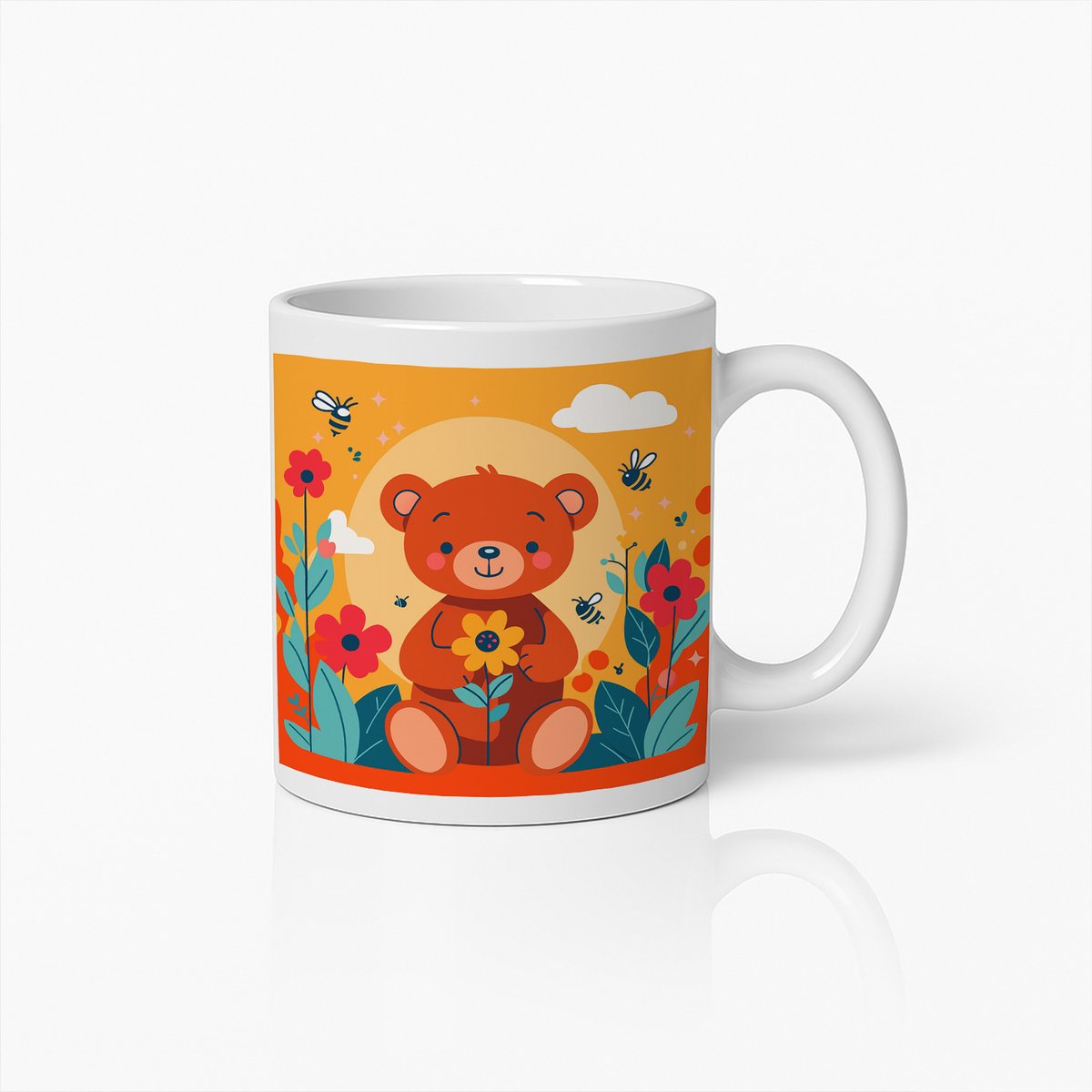 Schattige Teddybeer Bloemenmok – Leuk Cadeau Voor Kinderen En Dierenliefhebbers