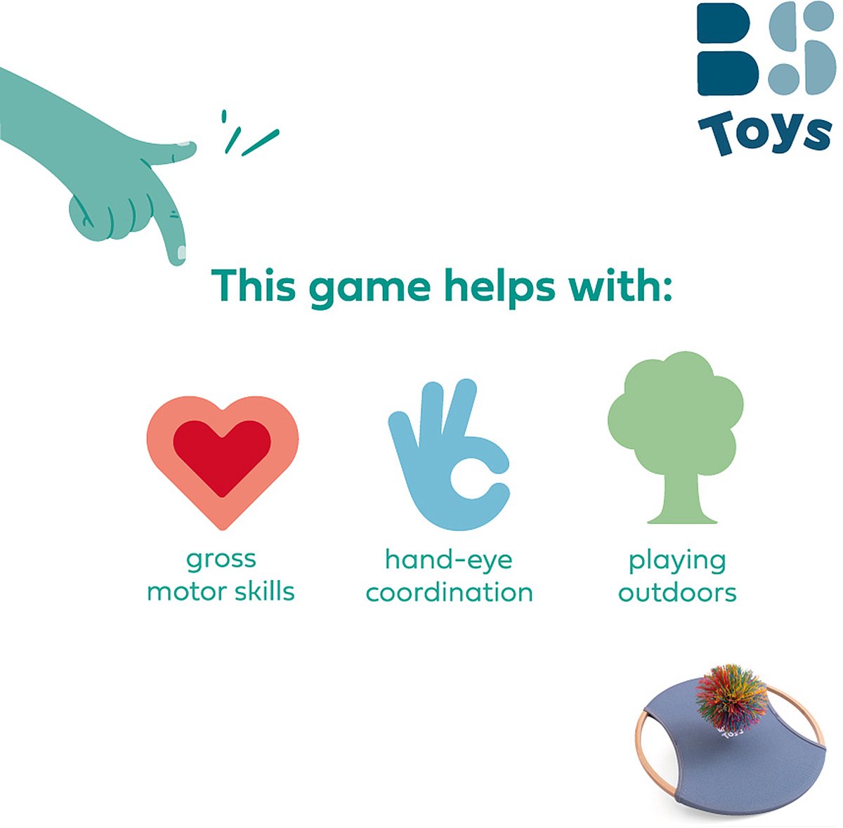 BS Toys Stuiterrackets - Houten speelgoed van Bamboe - Buitenspeelgoed - Vangspel - Spelletjes voor kinderen - Buiten speelgoed - Buitenspel - Buiten Spellen - Tuin Speelgoed - Strandspeelgoed - Cadeau kind — afbeelding 9