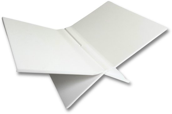 Foto: Boekenstandaard perspex middel design mat wit