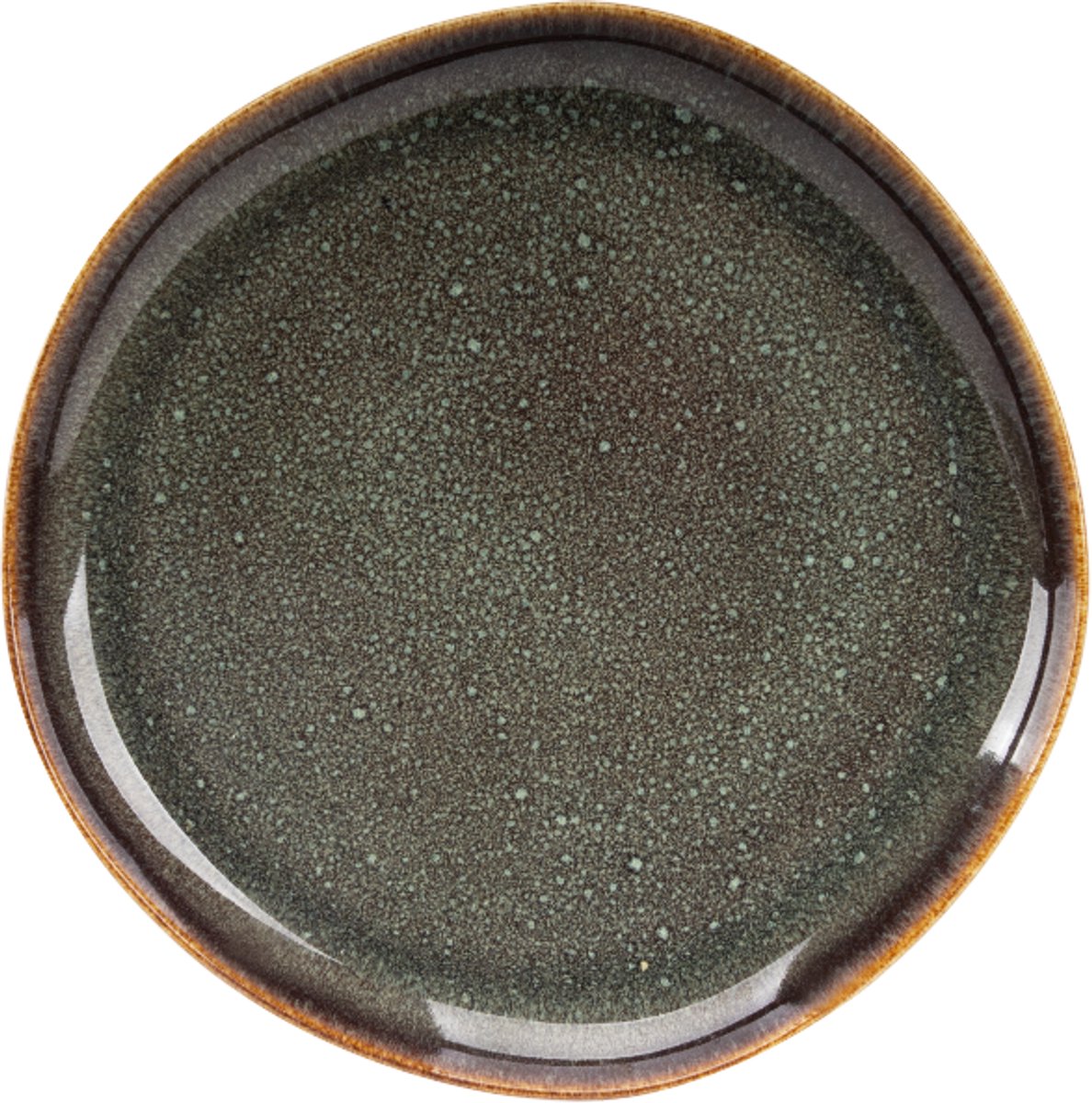 James Cooke - Moss - Bord - 2 stuks - ø 22 cm - Groen - Organische vorm - Stoneware - Bordenset