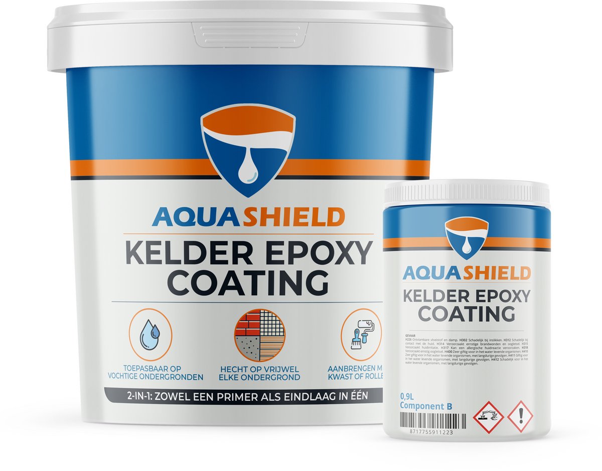Aquashield Kelder Epoxy Coating - Wit - 4 liter