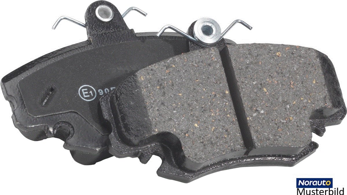 Norauto Remblokken Set NRP1440 – Vooras, 4 stuks – Anti‑geluid Coating – OEM Kwaliteit – Geschikt voor Renault Clio II, Peugeot 206, Citroën C3