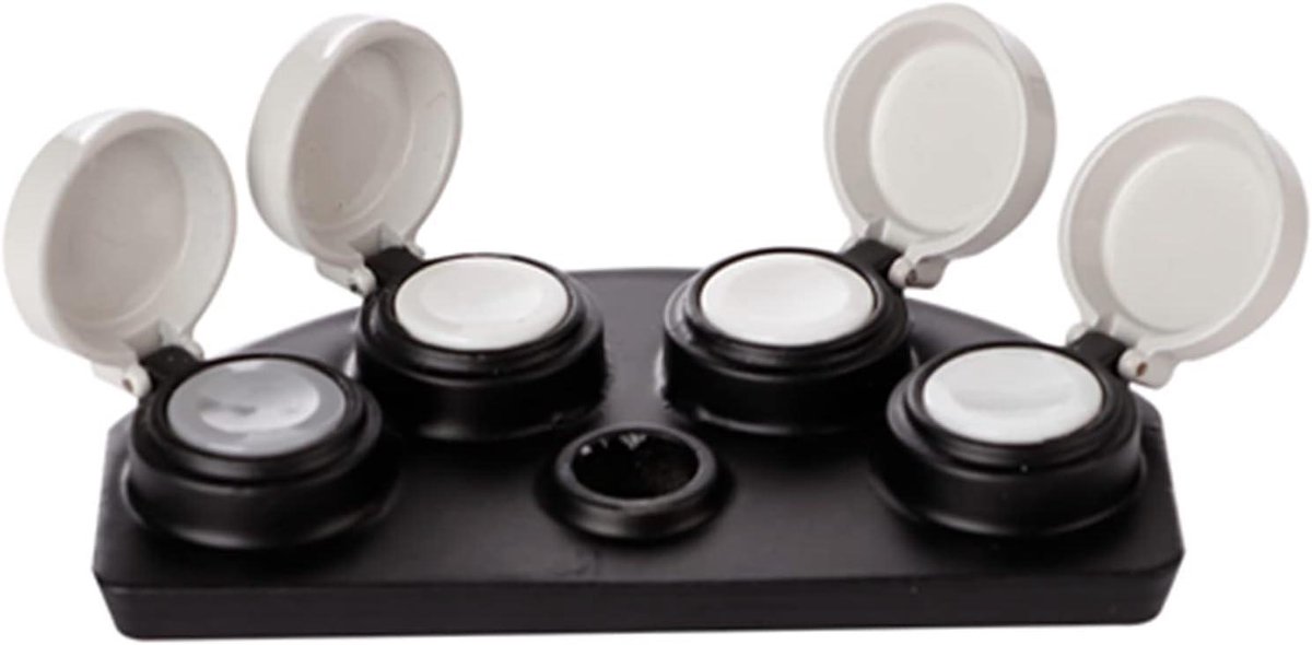 Allecto Plus - Oliediphulpmiddel voor Horlogeolie Opslag - Met Deksel - 4 Schotels - Reparatieaccessoire