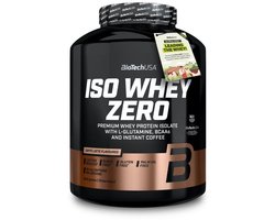 BioTechUSA Iso Whey Zero | Premium wei-eiwitisolaat | Grasgevoerd | Enzymvrij | Suiker- en glutenvrij, 1816 g, Caffé Latte