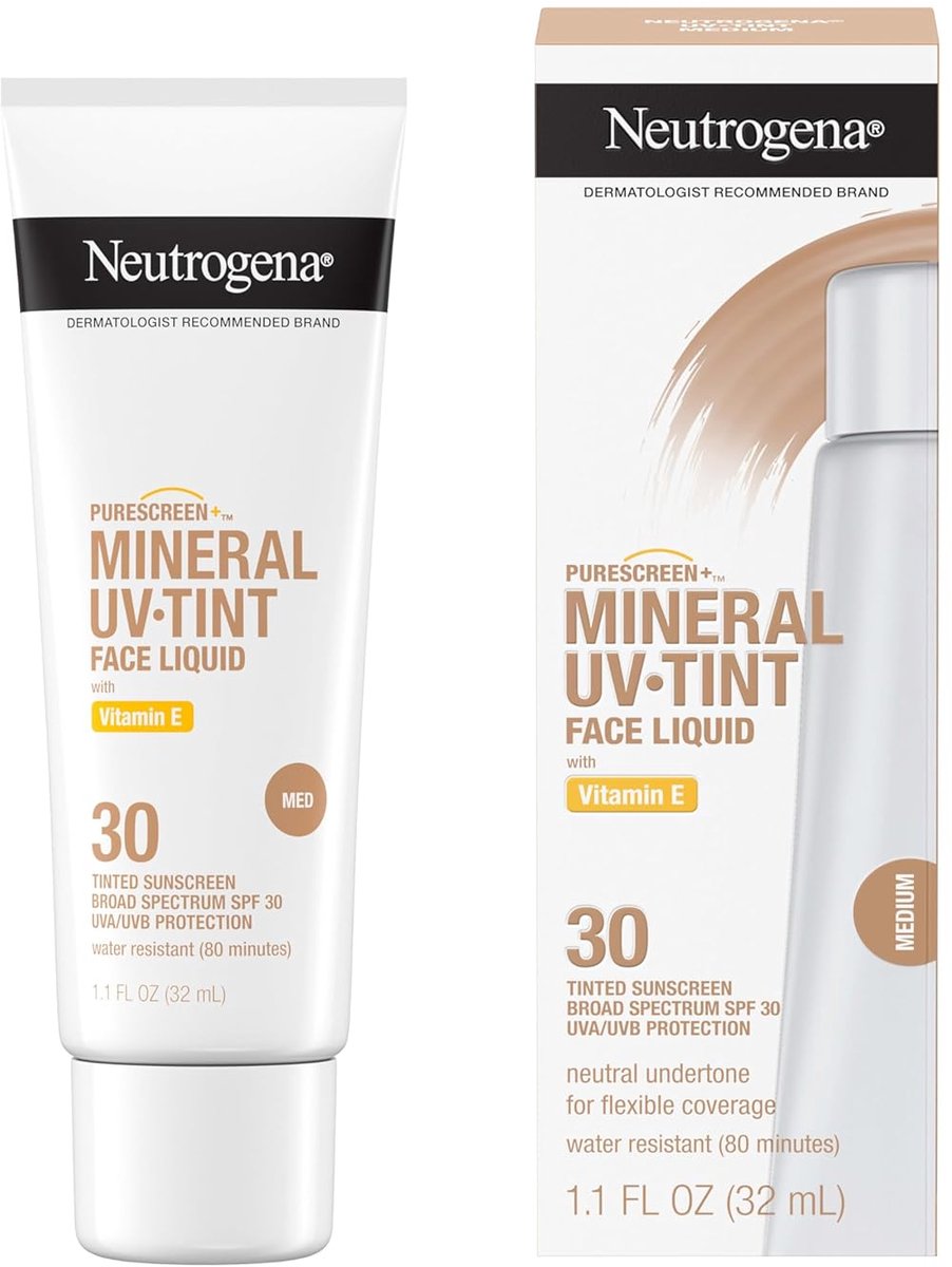 Neutrogena - Purescreen + Mineral UV Tint Face Liquid met Vitamin E - Medium SPF 30 - 32 ml