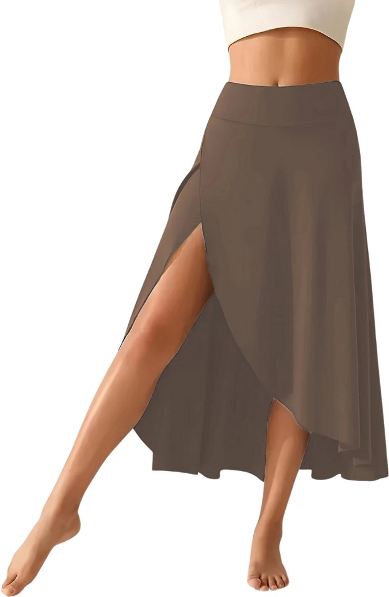 Nivard Broekrok Dames Skort Korte Broek Culotte Wandelrok Koffie Bruin