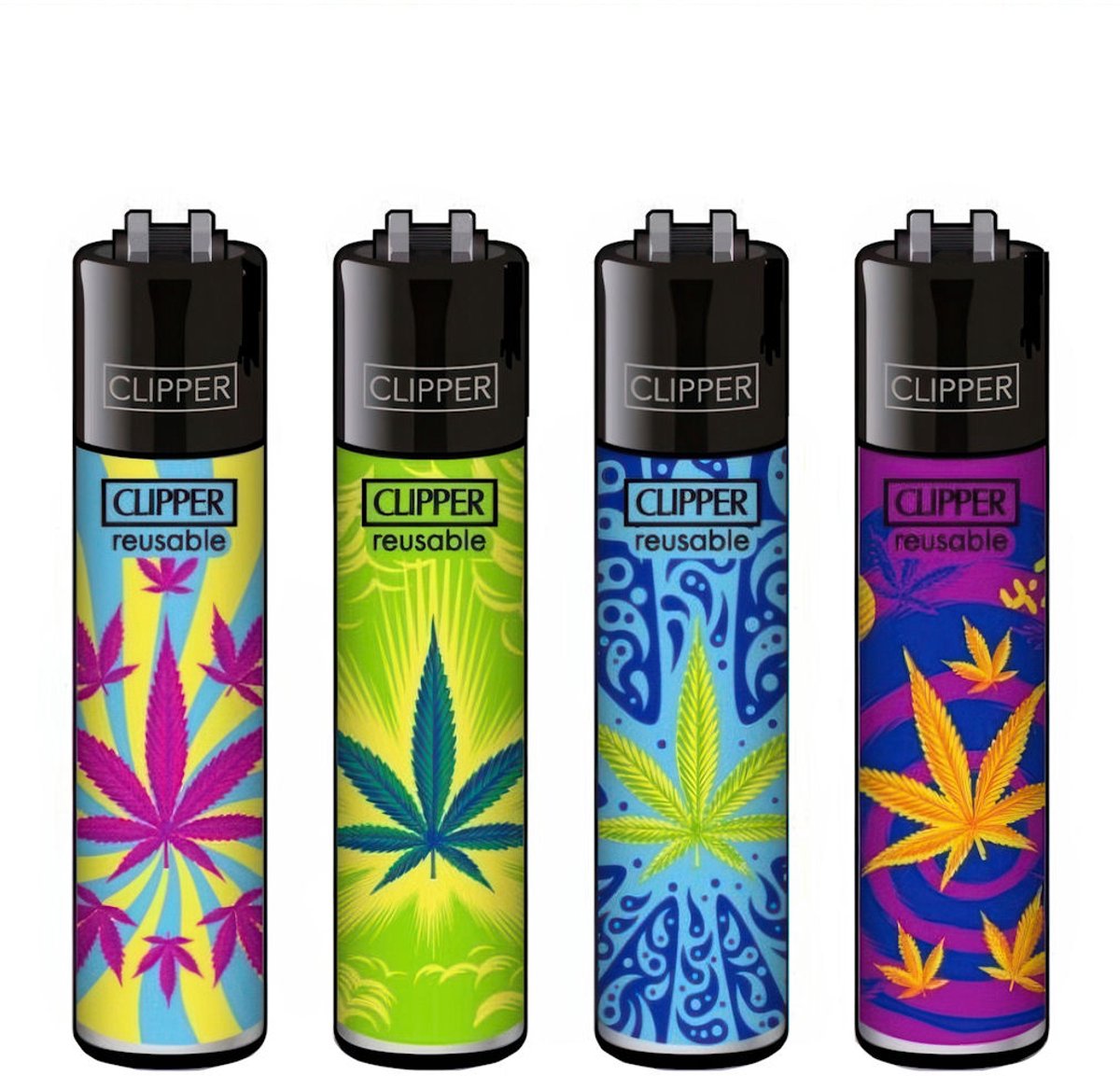 Clipper Classic Large Aanstekers "Leaves #39" (4 Stuks)