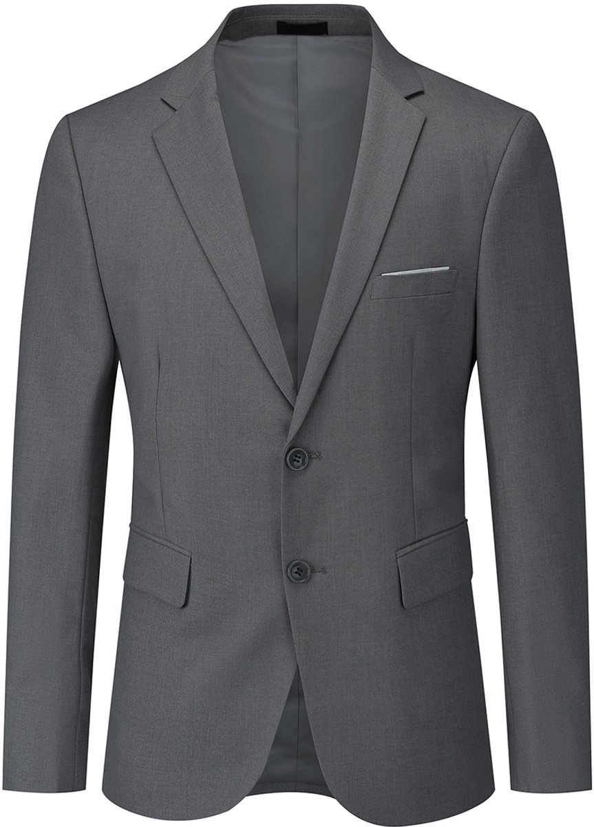 Heren Blazer Smart Casual Slim Fit Formele Zakelijke Pak Jassen Twee