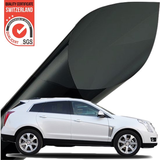 Homewell Auto Raamfolie HR++ 75x300 - Tint Folie | Zonwerende Auto Folie - Verduisterend - 10% lichtdoorlatend