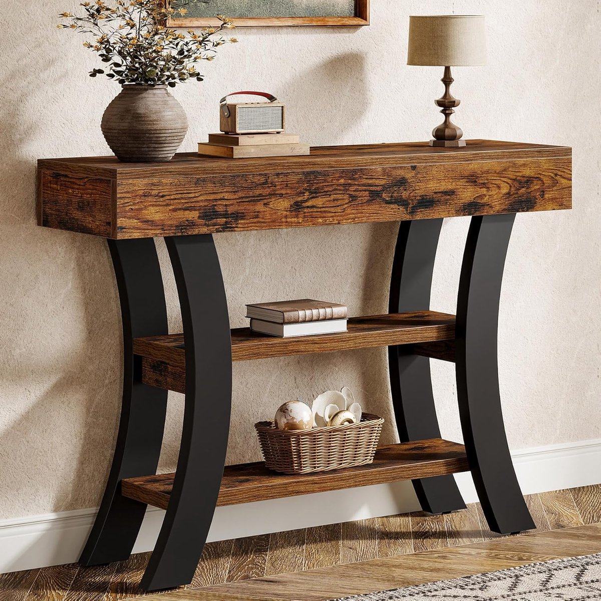Boerderij - Moderne consoletafel achter de bank - 140 cm lange entreetafel