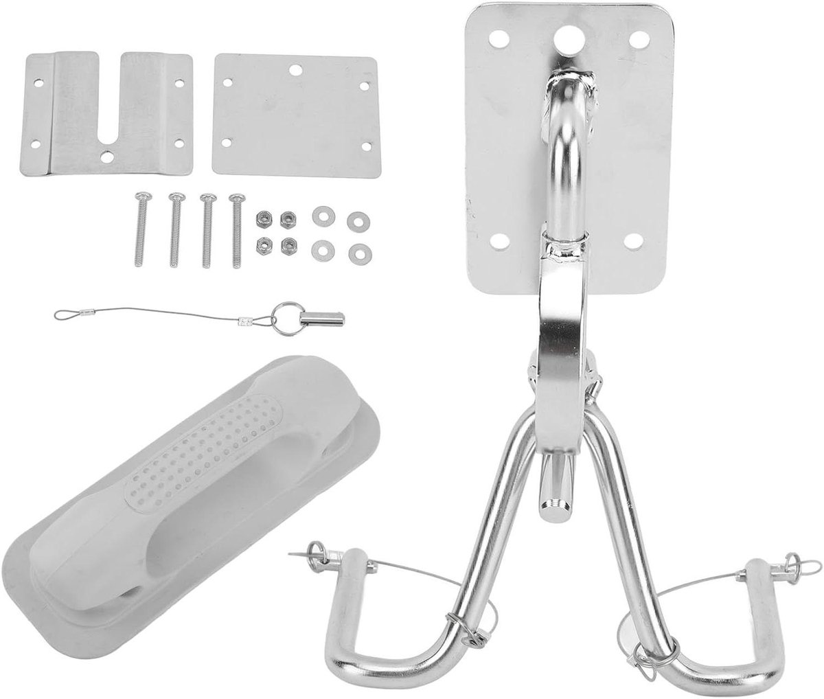 Allecto Plus - Quick Release Snap Davits Set met RVS Instant Lock Systeem voor Boten - Boot Deck Hardware voor Jachten met Witte Armleuningen
