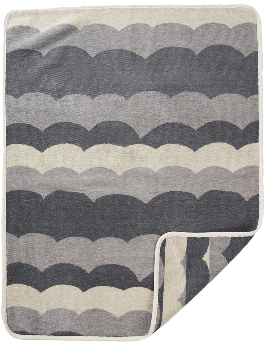 Klippan - katoenen wiegdeken - Hills grijs- 70x90cm