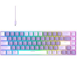 MageGee MK BOX - Gaming Toetsenbord - Mechanisch Toetsenbord - RGB - 68 Keys - Blue Whale Switches - Violet