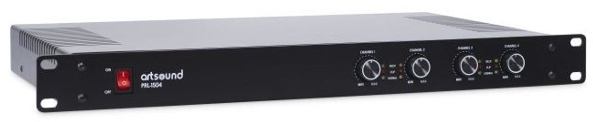 Artsound: PRL-1504 4-kanaals versterker - Zwart