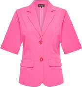 MI PIACE - Travel Blazer uni Korte Mouwen 2622 Fuchsia - Maat : S