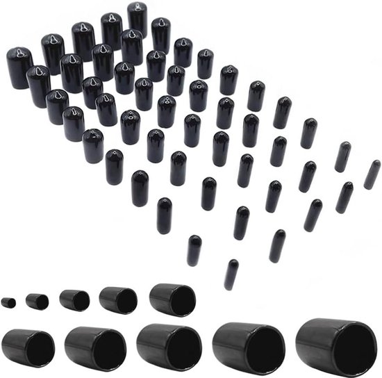 Allecto Plus - Rubber Eindkappen Set van 200 stuks - Schroefdoppen voor