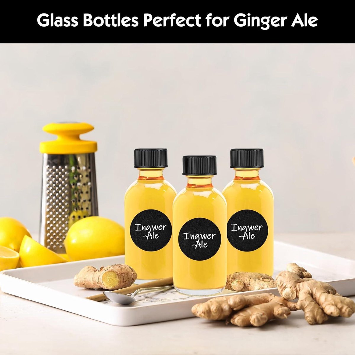 Kiswleon 12-Pack 4oz/120ml glazen shotflessen met deksels, kleine gemberfles met trechterlabels, kleine glazen flessen met deksels voor gembershots, sap, alcohol, oliesauzen Kiswleon 12-Pack 4oz/120ml glazen shotflessen met deksels, kleine gemberfles met trechterlabels, kleine glazen flessen met deksels voor gembershots, sap, alcohol, oliesauzen