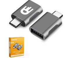 Drivv. USB C naar USB A Adapter – 2 stuks - Space Grey - USB 3.0 - 5Gbps